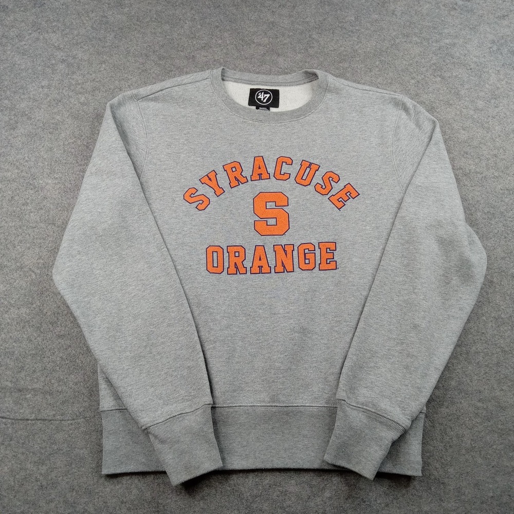 Syracuse Orange Sweatshirt Crewneck Mens Small‎ Gray NCAA Basketball 47 Brand